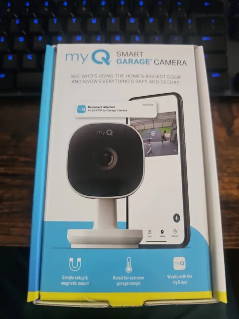 MyQ Smart Garage Security Camera HD 1080p Video with Night