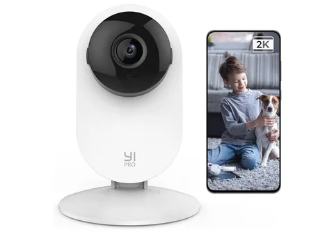YI Pro Home 2K Indoor Wi-Fi IP Security Camera, Night Vision, Two-Way Audio