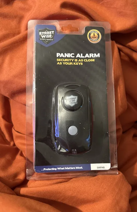 Streetwise Panic Alarm Button Keychain LED Flashlight Security Safety Loud 130dB