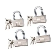Padlock with 3 Keys Luggage Garage School Gym Locker Storage Box Small Lock