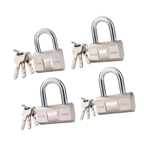 Padlock with 3 Keys Luggage Garage School Gym Locker Storage Box Small Lock