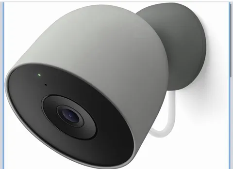 Google Nest Cam Outdoor (wired, 2nd gen) 2K Video Gemini 1-Pack (Hazel)
