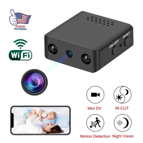HD 1080P Mini WiFi Camera PIR Motion Detection Night DVR Home Security Nanny Cam