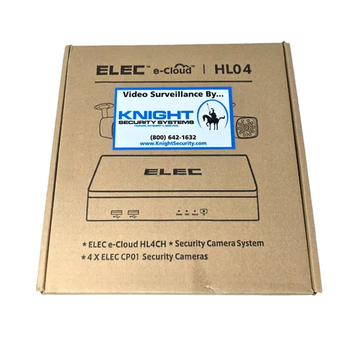 ELEC CCTV 4 Channel Digital Video Recorder System Model Number EL-CVKHL04CP01B