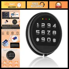 Electronic Gun Safe Lock Replacement - Digital Keypad, Solenoid Mechanism, Chrom
