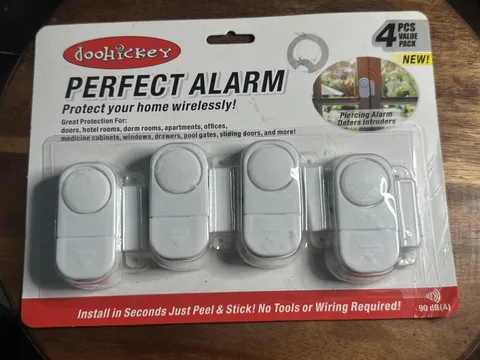 Doohickey Perfect Alarm 4 pack Personal Security Doors, Cabinets, Gates, Windows