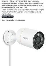 Reolink RLC-1212A 12MP PoE IP Bullet Night Vision Indoor/Outdoor Camera White