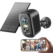 Solar Security Cameras Wireless Outdoor, 2K Wifi Surveillance Camera for Home Se