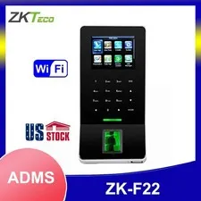 ZKTeco 2.4" Screen F22 WiFi+ADMS Fingerprint Access Control Attendance Clock US