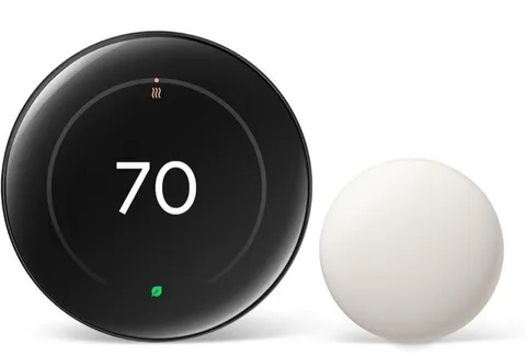 Google Nest Learning Thermostat 4th Gen w/ Sensor - Polished Obsidian -Brand New