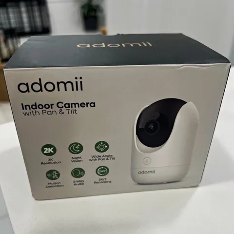 adomii 2K Pan & Tilt Indoor Wi-Fi Camera Night Vision Motion 2-Way Audio