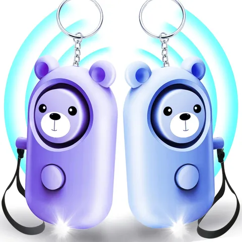 Personal Alarm Safe Sound for Women Kids Elders, 2 Pack Cute 130Db Loud Siren Sa