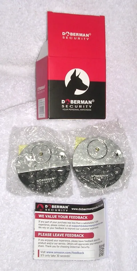 Set f 2 Doberman Security Ultra-Slim Window Alert Alarm SE-0106 Loud 100dB Lot
