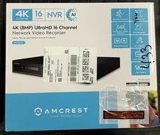 Amcrest 4K UltraHD 16 Channel. DVR Security Camera System Recorder