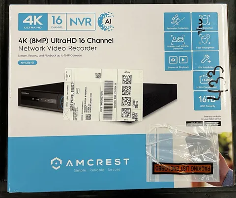 Amcrest 4K UltraHD 16 Channel. DVR Security Camera System Recorder