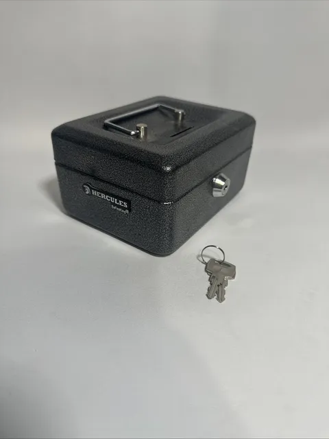 EUC Hercules by FireKing Lock Box 6”x3” with 2 keys 
