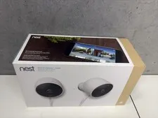 Nest Cam Outdoor Security Camera 1st Gen 2-Pack 1080p HD Wired Open Box