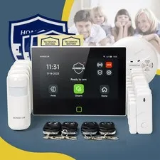 HOMSECUR Wireless WIFI 4G GSM SMS Autodial Burglar Intruder 7" Alarm System