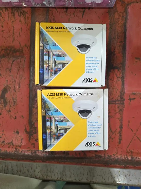 2 NIB Axis Communications M3044-V Dome Security Cameras