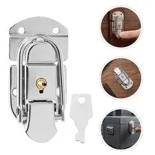 4pcs Suitcase Locks with Keys - Luggage Latch Lockable Hardware for Wooden Box,