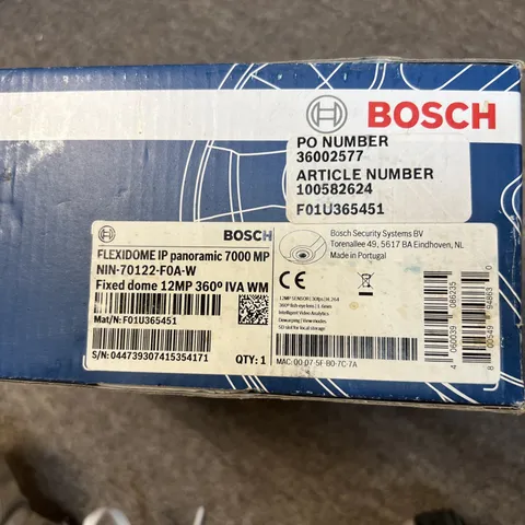 Bosch FLEXIDOME IP Panoramic 7000 MP NIN-70122-F0A-W 12MP 360° Dome Camera Open