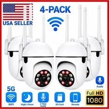 4-Pack Wireless 5G WiFi Security Camera System Smart Outdoor Night Vision 1080P