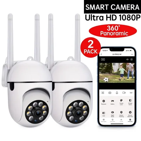 2-Pack Wireless 5G WiFi Security Camera System Smart Outdoor Night Vision 1080P