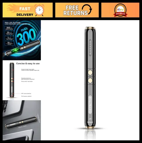 Mini Hidden Camera Detector - Anti-Spy RF Tracker with Audio/Video GPS - Travel
