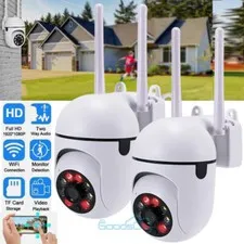 1/2X HD 1080P Con Vision Camaras De Seguridad Wifi Exterior Inalambrica Nocturna