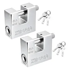 2Pcs Shipping Container Lock with 3 Keys High Security Padlock (1-9/16 Inch)