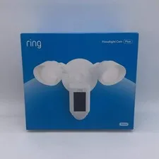 New Ring Floodlight Cam Plus Outdoor Camera White B08F6GPQQ7