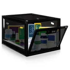Large Lockable Medication Storage Box with Code Black 12.6L Lock Box for