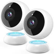 Magnetic Security Camera 2Pack: No Drill Install 1Min 12KG Pull for Iron Door...