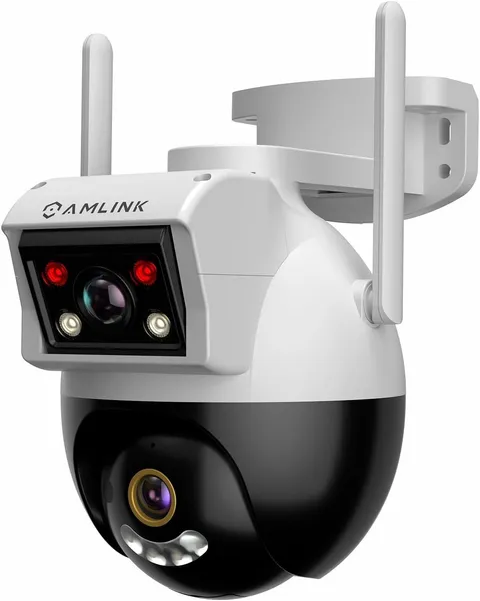 AMLINK 2X 2MP Dual-Lens WiFi Camera Outdoor, Built in Siren, AL4M-P402W