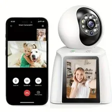 2 Packs 2K Home Two Way Audio & Video Camera, 2.8" Indoor Cameras for Baby & Eld