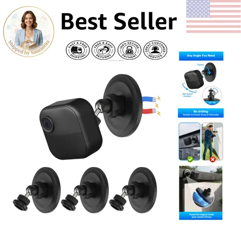 360-Degree Magnetic Mount for Blink Cameras - Instant, Secure Setup, 3-Pack