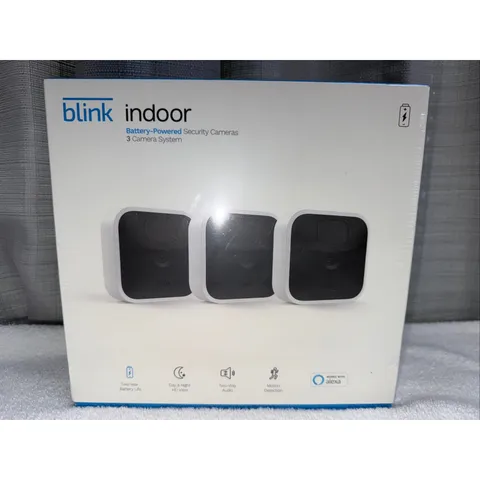 Blink Indoor security 3 Camera System Battery-Powered HD motion detection audio