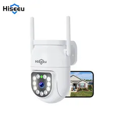 2K 3MP PTZ Wifi Security Camera with Spotlight, 360°View Auto Tracking,Color Nig