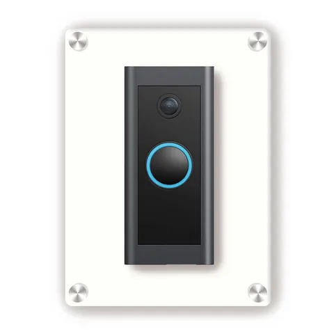 Metal Doorbell Faceplate – Thin Steel Backplate with Foam Cushion to Fit Unev...