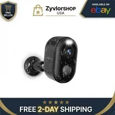Wireless Outdoor Security Camera, 2K WiFi, AI Motion Detection, Waterproof