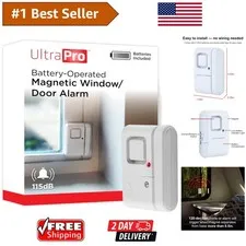 Protect Your Home with This 120dB Window and Door Alarm - Easy Setup, White