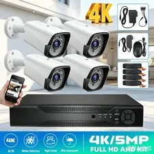 4K 4CH Camaras De Seguridad Para Casa Oficina Home Security Camera System CCTV