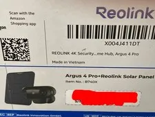 Reolink Argus Series B740X Camera with Solar Panel 2 - Black
