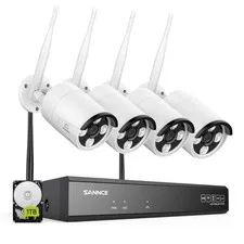 SANNCE 16CH 4K NVR Wireless 3MP Color Security Camera System Two Way Audio 1TB