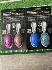 2- Securebrite Personal Safety Alarm LED Light 2 pack 2pk Blue & Paisley 100DB