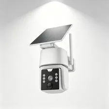 Solar Powered 4G Camera No WiFi 2K 360° Live View PIR Outdoor Security Camera