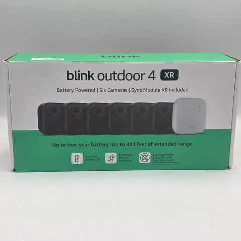 Blink Outdoor 4 XR Wireless Security Camera with Extended Range  6 Camera System