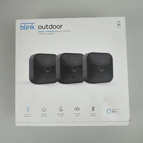Blink Outdoor 3 Camera System Home Security w/ Mounts - LOCKED FOR PARTS / SCRAP