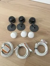 Google Home Nest Indoor Wi-Fi Security Camera 1080p Black 3-pack