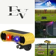 Advanced Solar Motion Sensor Alarm - 130db Noise Maker with Strobe Lights